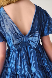 Baker by Ted Baker Blue Cloque Dress - Image 3 of 10
