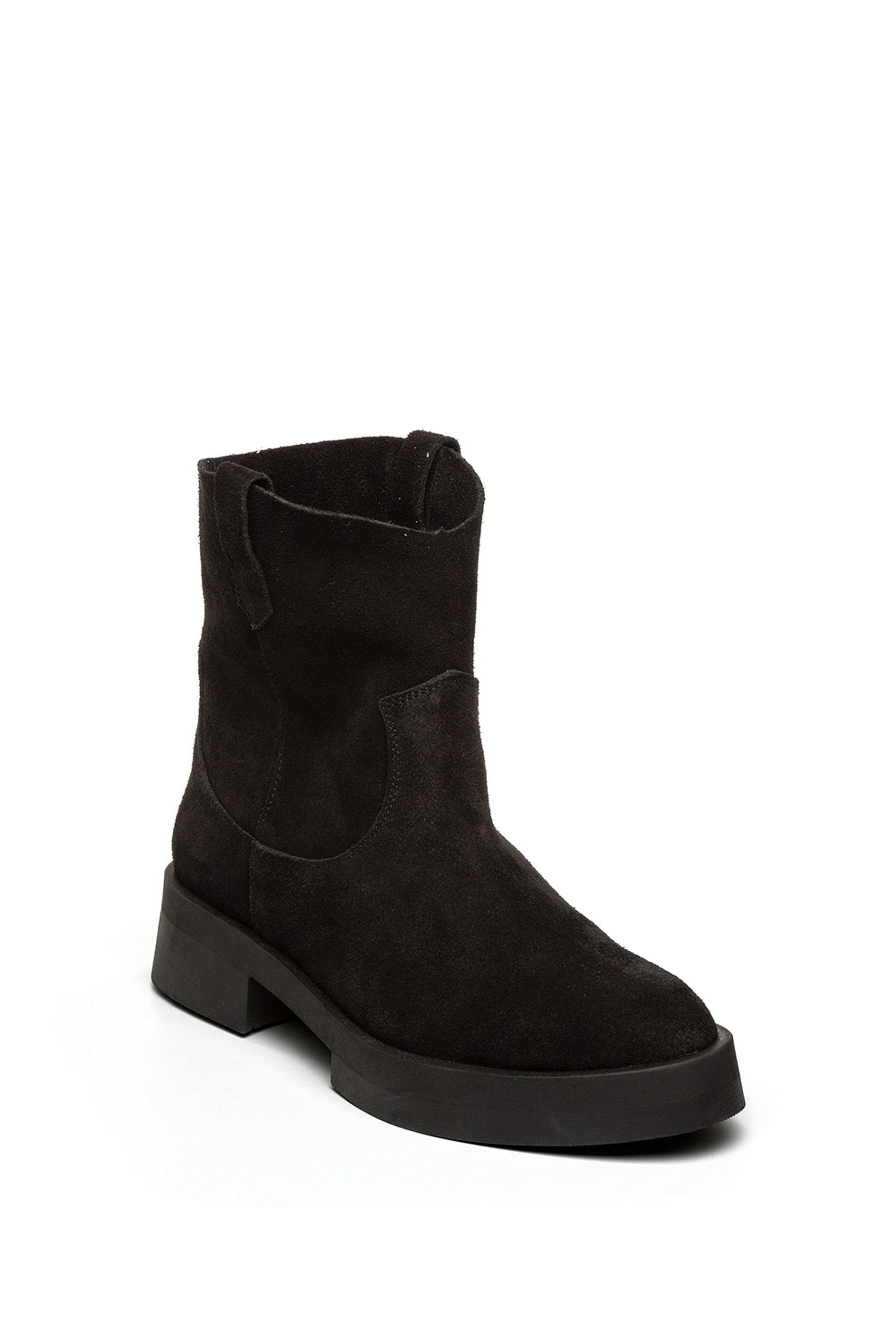 Steve madden black suede booties best sale