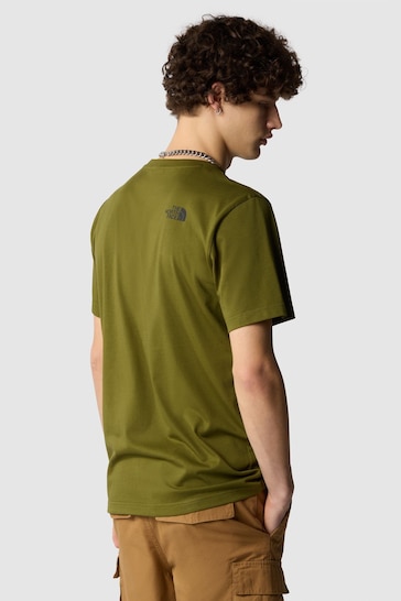 The North Face Light Green Mens Simple Dome Short Sleeve T-Shirt