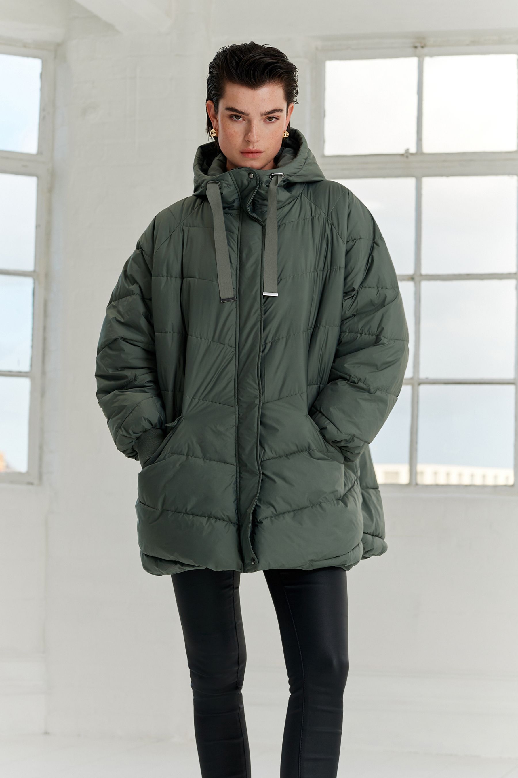 Buy Sage Green Lightweight Padded Jacket from Next Luxembourg