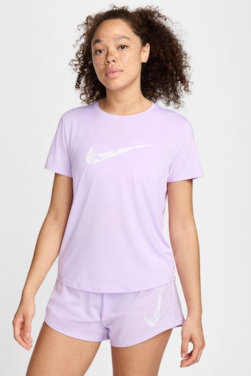 Nike Purple Dri-FIT One Swoosh Short Sleeve Running Top