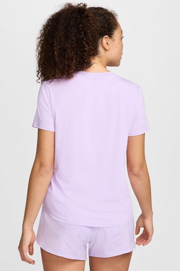 Nike Purple Dri-FIT One Swoosh Short Sleeve Running Top