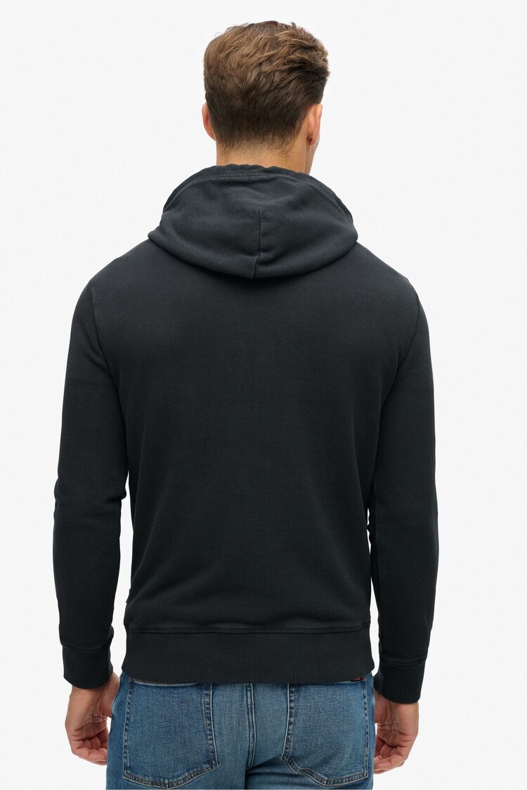 Superdry Jet Black Tonal Venue Logo Hoodie - Image 2 of 6