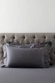 Set of 2 Charcoal Grey Collection Luxe 400 Thread Count 100% Egyptian Cotton Pillowcases - Image 1 of 4