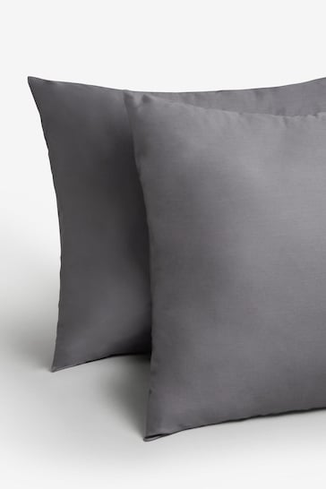 Set of 2 Charcoal Grey Collection Luxe 400 Thread Count 100% Egyptian Cotton Pillowcases