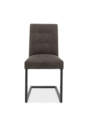 Bentley Designs Set of 2 Grey Indus Cantilever Dining Chairs