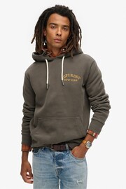 Superdry Vintage Black Tattoo Back Graphic Loose Hoodie - Image 1 of 6