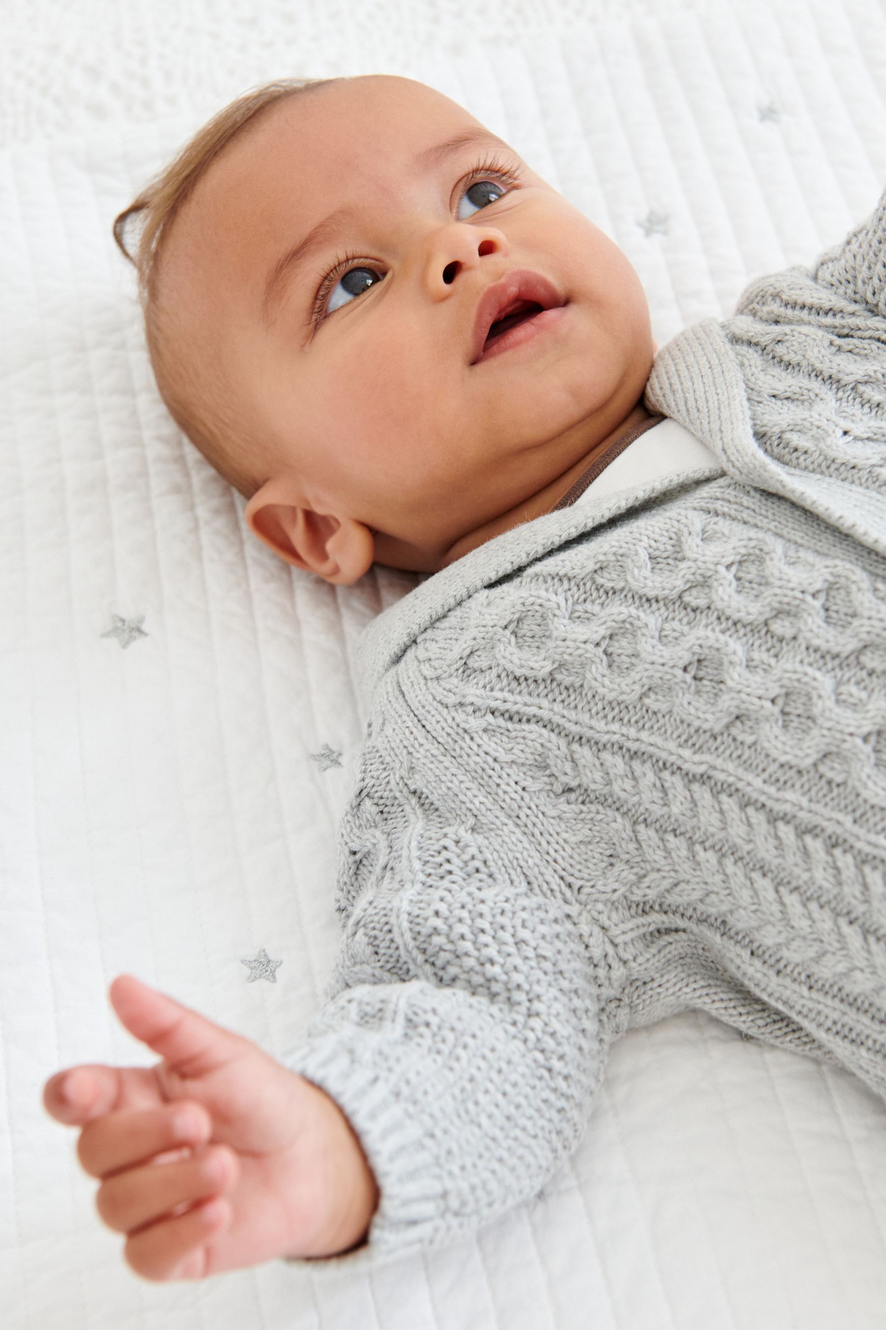 Buy Grey Baby Shawl Cardigan 0mths 2yrs from Next Luxembourg