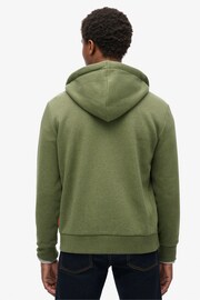 Superdry Thrift Olive Marl Neon Graphic Zip Hoodie - Image 2 of 2