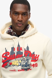 Superdry Rice White New York VL Graphic Hoodie - Image 3 of 6