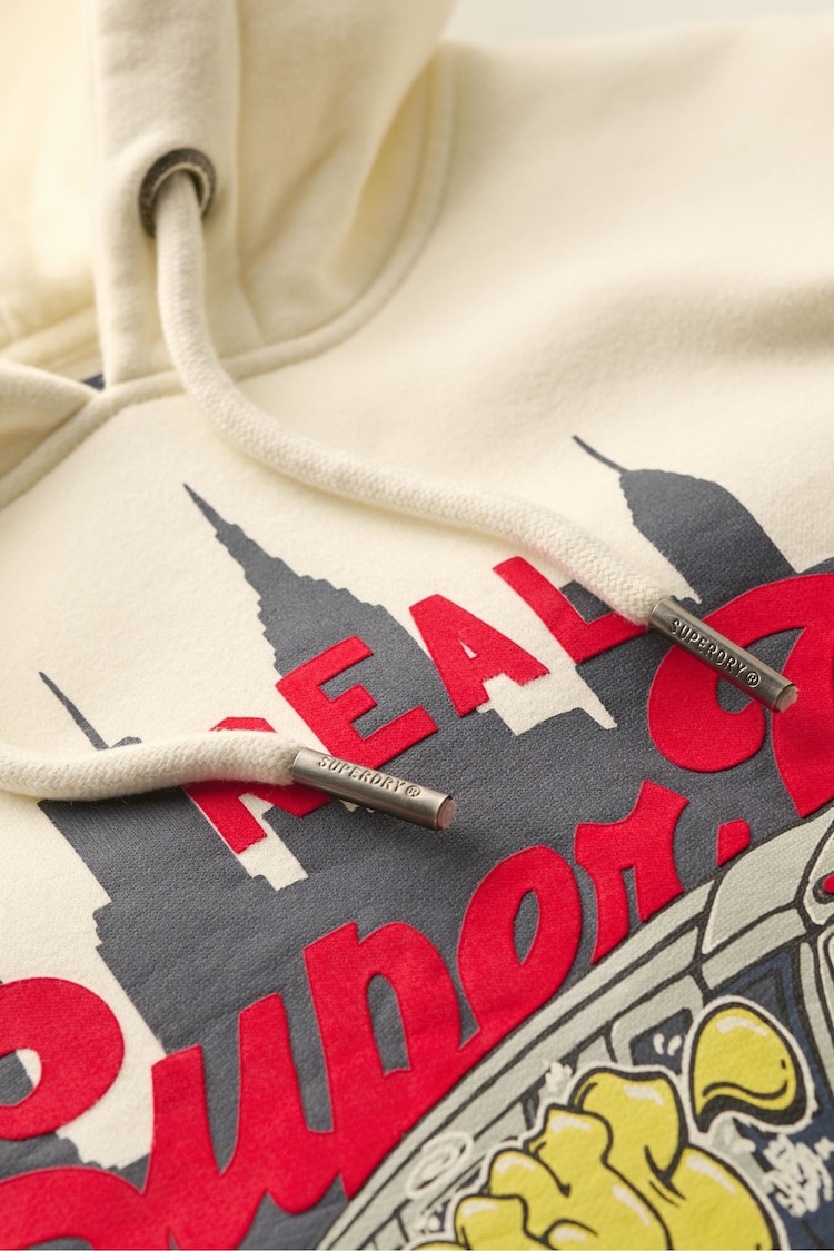 Superdry Rice White New York VL Graphic Hoodie - Image 6 of 6