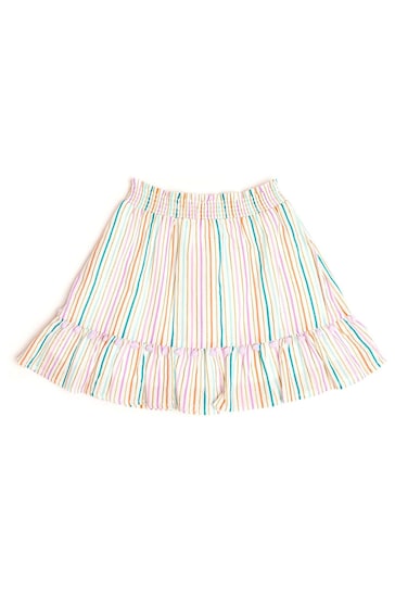 Nicole Miller Striped Cotton Multi Skirt