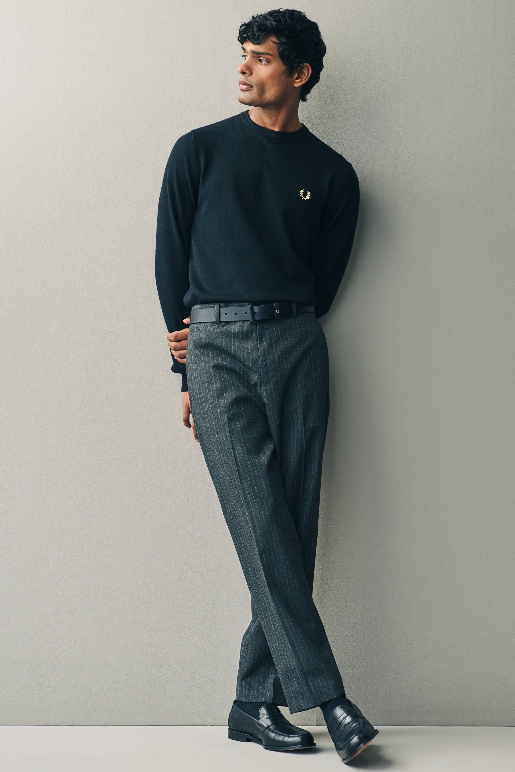 Fred perry black jumper new arrivals
