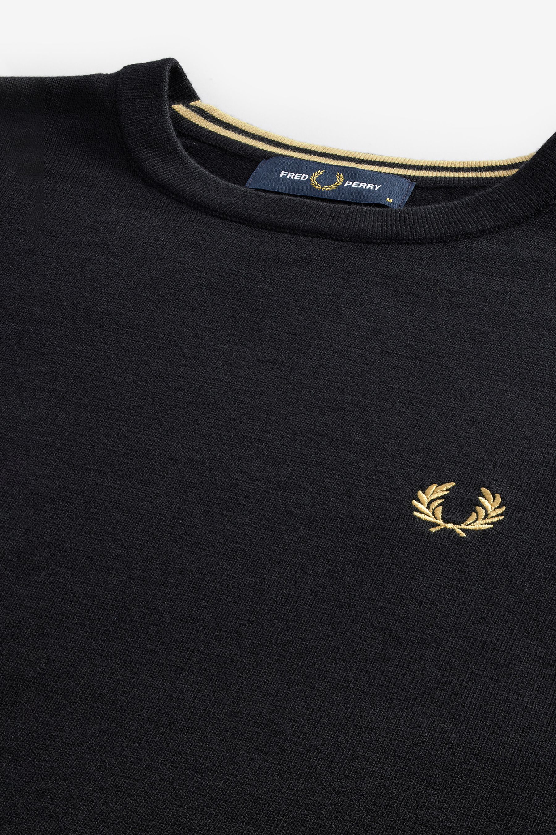 Fred perry tipped crew neck jumper deals