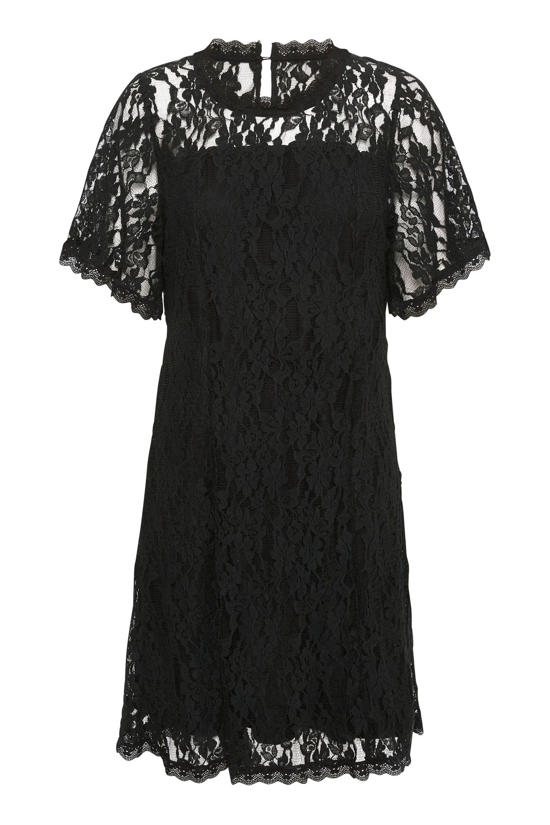 Buy Cream Kit Knee Length Lace Black Dress from the Next UK online shop
