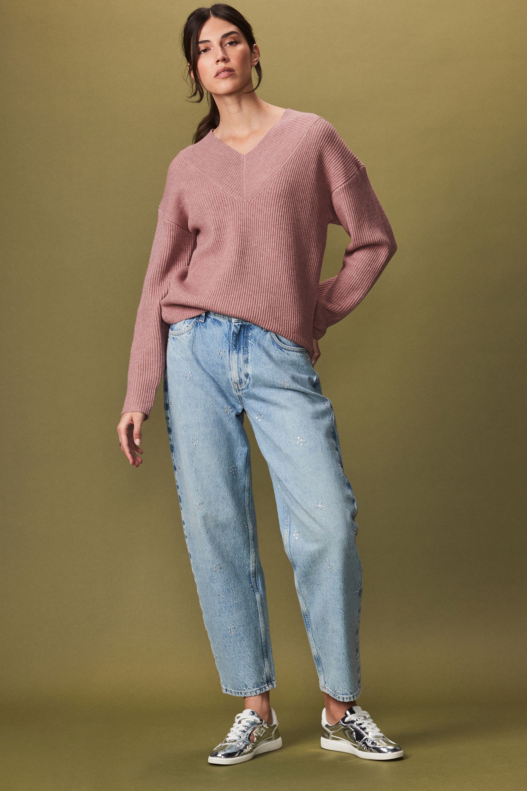 Blush pink knitwear best sale