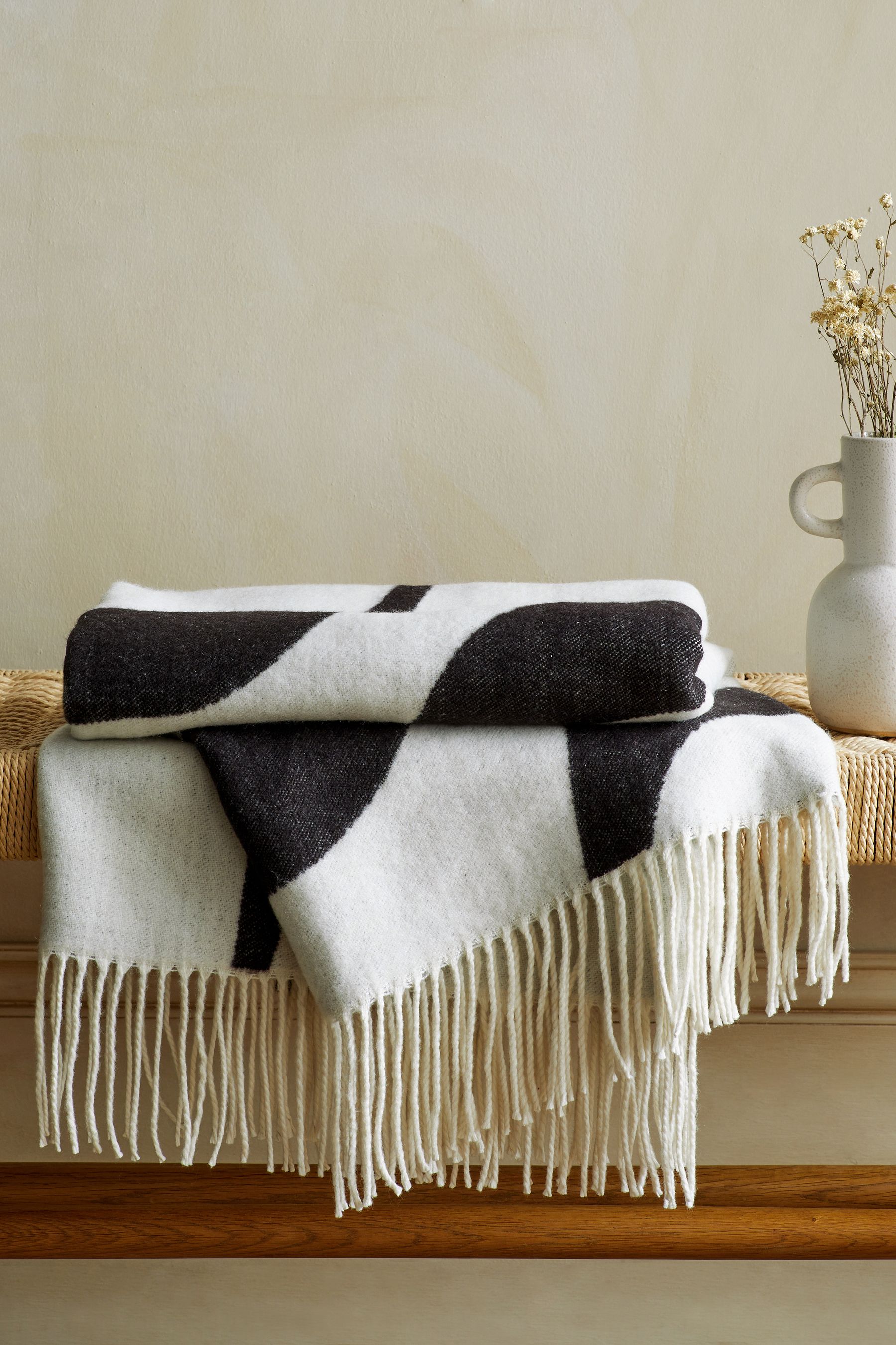 Monochrome throw on sale