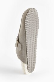 Grey Suede Clog Mule Slippers - Image 10 of 10