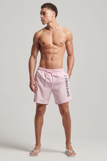 Superdry Pink Core Sport 17 Inch Swim Shorts