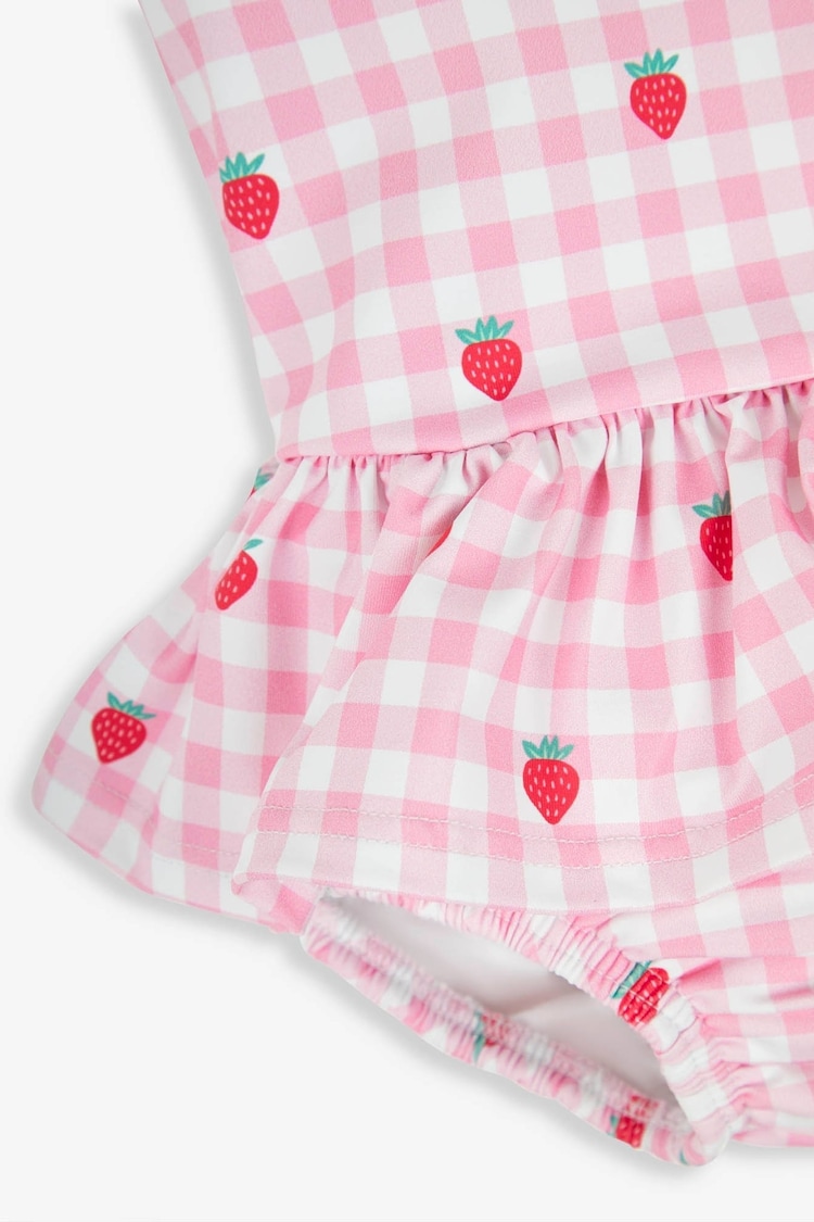 JoJo Maman Bébé Pink Swimsuit With Integral Nappy - Image 8 of 8