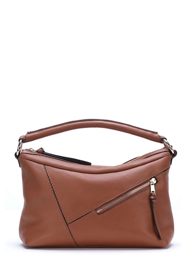 Mint Velvet Brown Harri Tan Leather Bag
