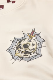 Superdry Cream 100% Cotton Tattoo Graphic Sweatshirt - Image 5 of 5