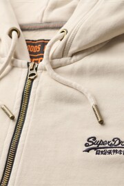 Superdry Washed Chalk Essential Logo Washed Zip Hoodie - Image 5 of 5