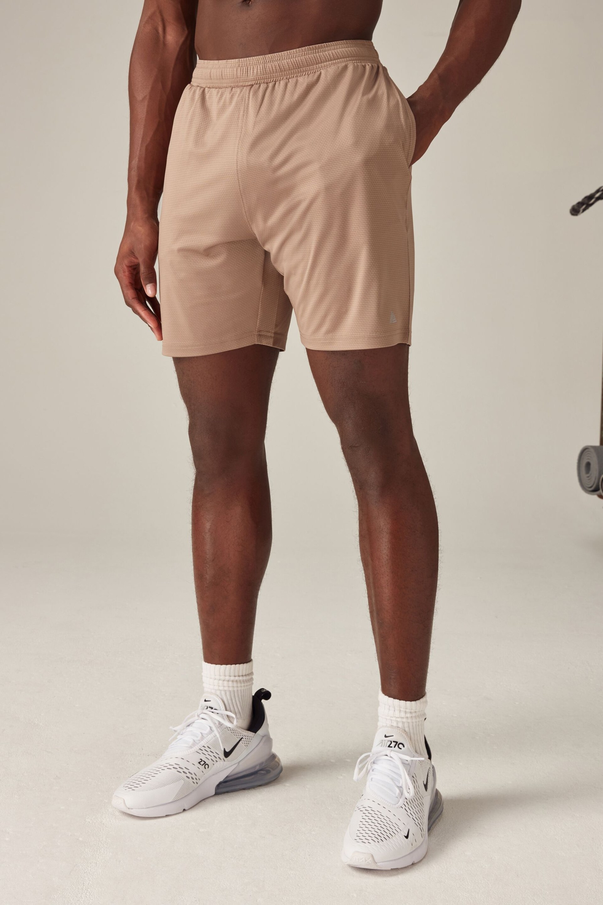 Stone Textured Active Shorts - Image 3 of 11