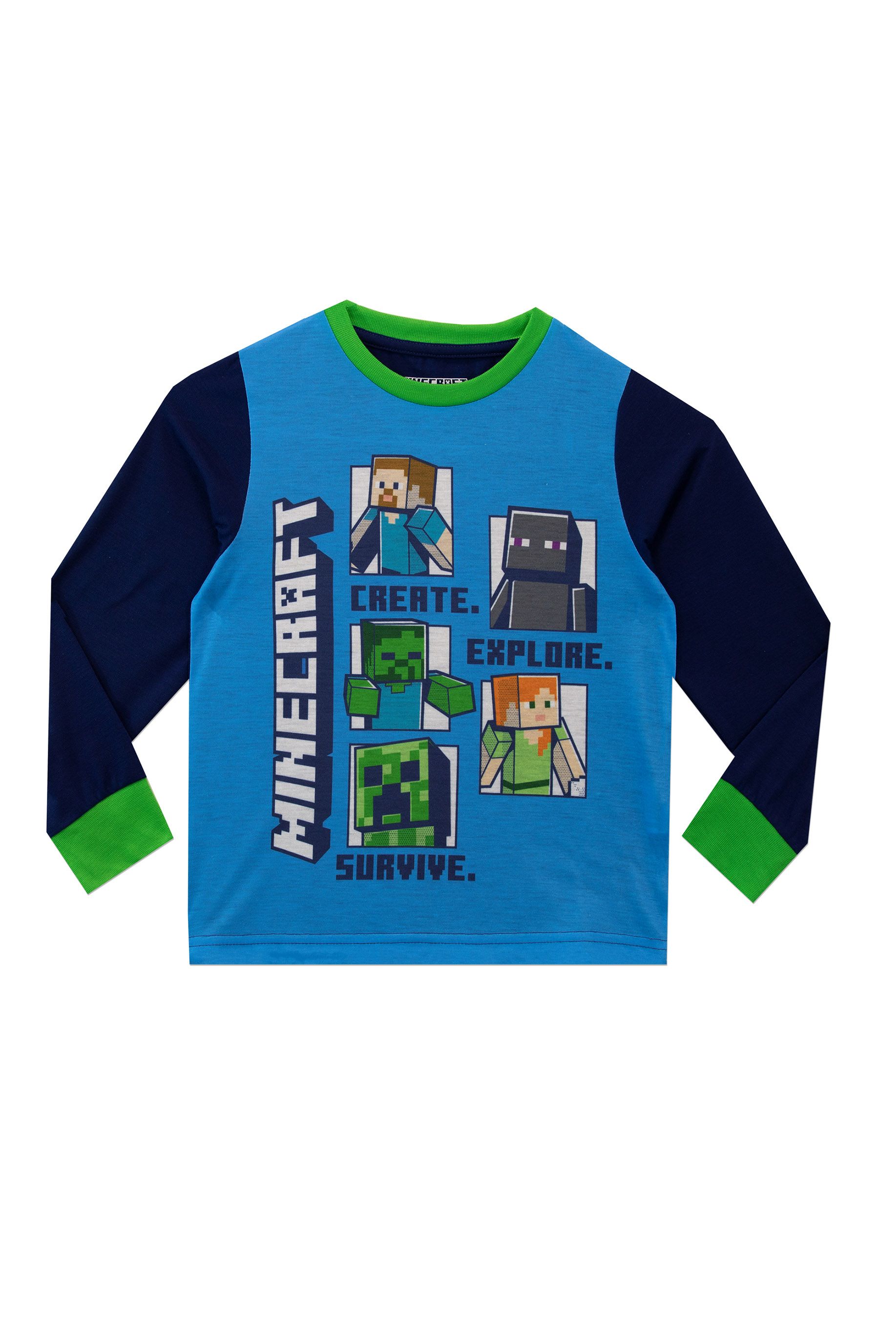 Buy Character Green Minecraft Long Leg Pyjama Set from the Next UK online shop