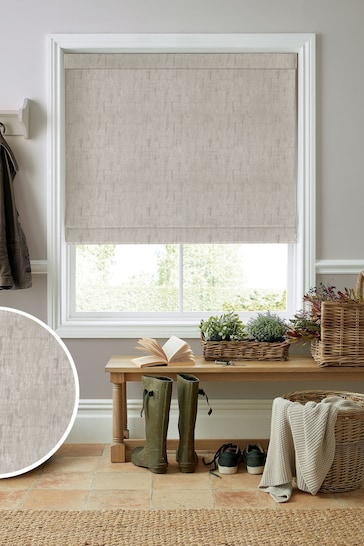 Laura Ashley Natural Whinfell Made to Measure Roman Blind