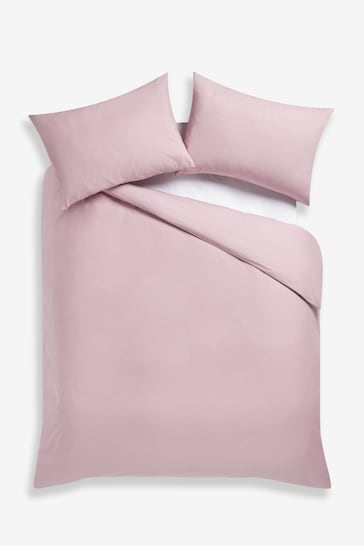 Lilac Purple Collection Luxe 200 Thread Count 100% Egyptian Cotton Percale Duvet Cover And Pillowcase Set
