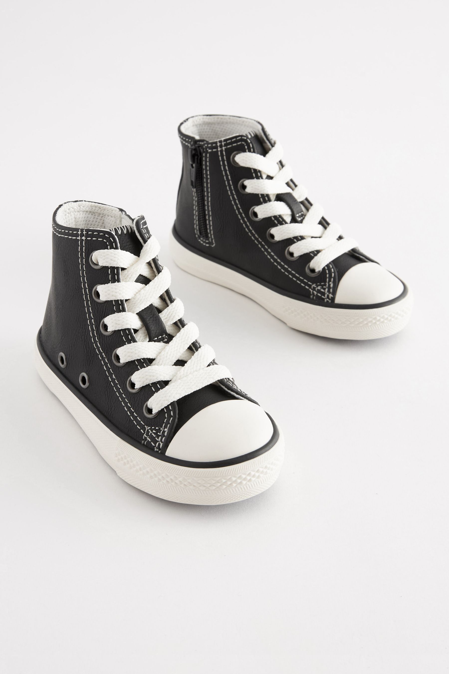 Buy Black Standard Fit F High Top Trainers from Next Luxembourg
