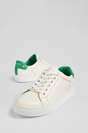 LK Bennett White Signature Leather Trainers - Image 2 of 7