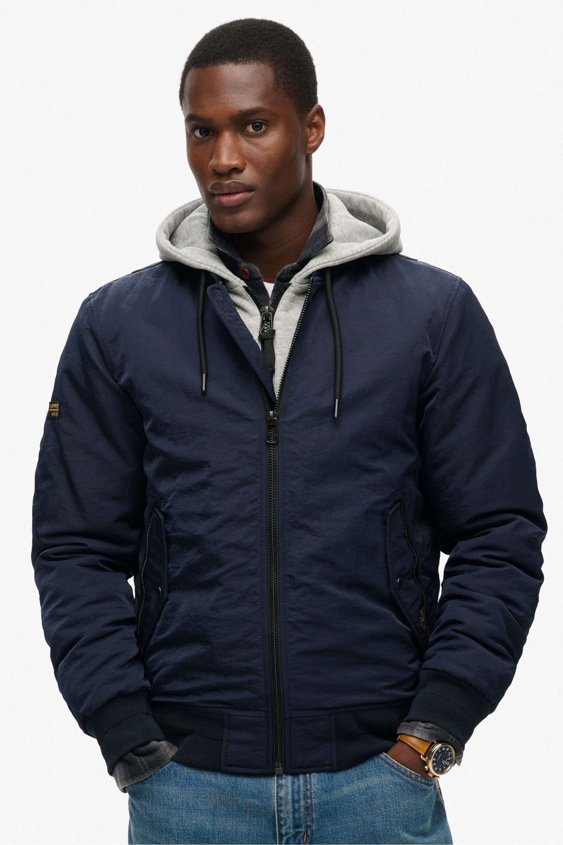 Men u military hooded blouson clearance