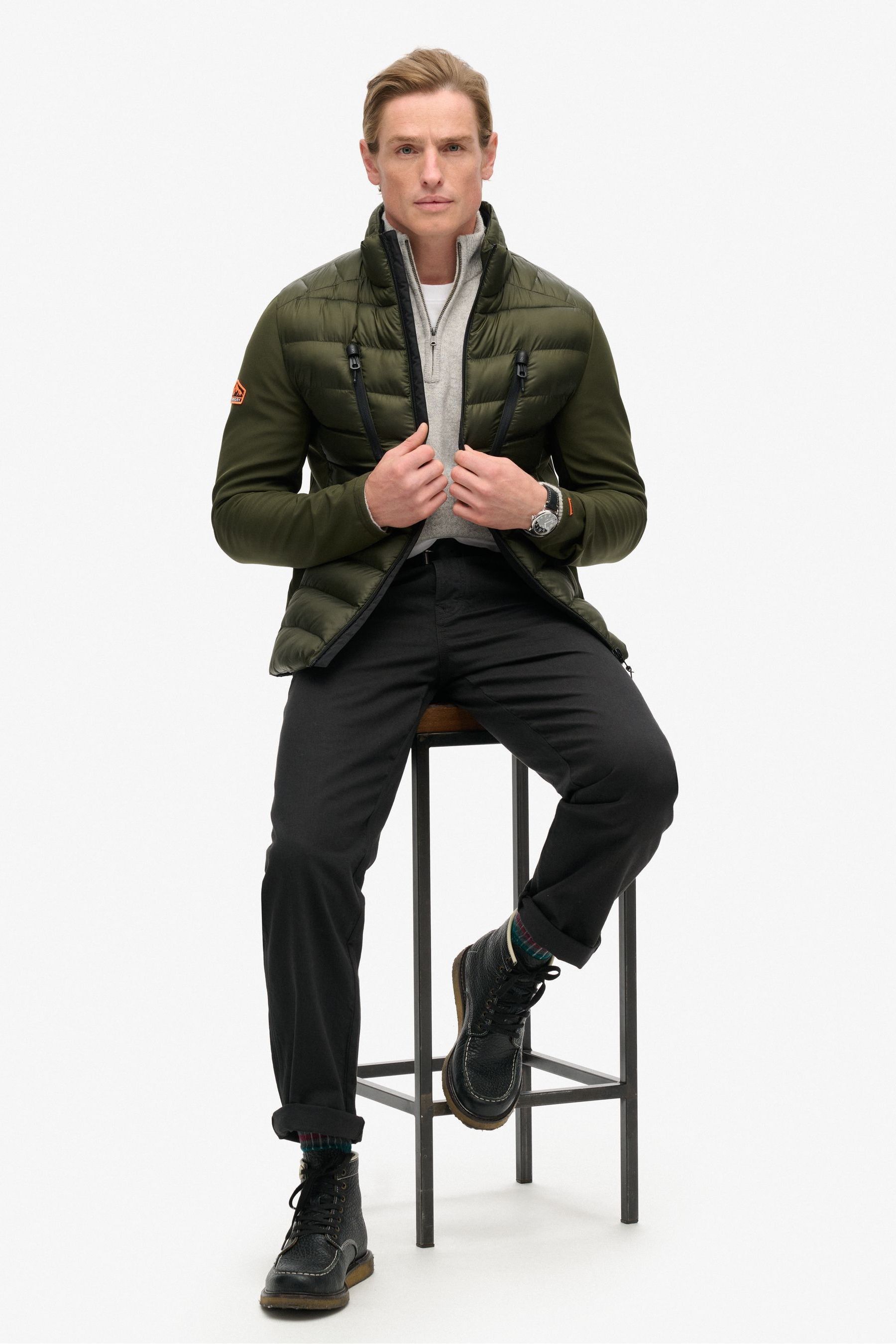 Buy Superdry Army Khaki Storm Softshell Hybrid Jacket from Next Luxembourg