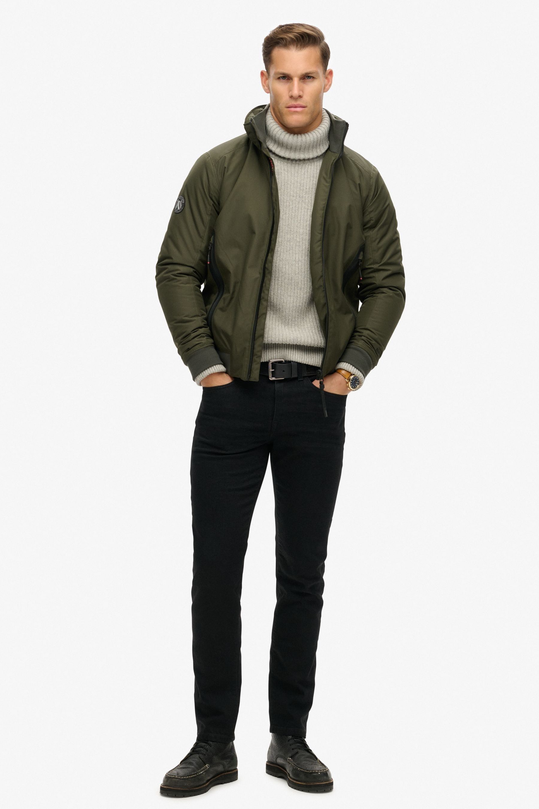 Superdry khaki jacket clearance