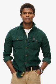 Superdry Pine Green Corduroy Workwear Shirt - Image 1 of 4