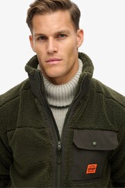 Superdry Olive Green Expedition Borg Hybrid Jacket - Image 3 of 3