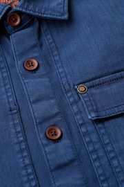 Superdry Indigo Herringbone Merchant Utility Overshirt - Image 5 of 5