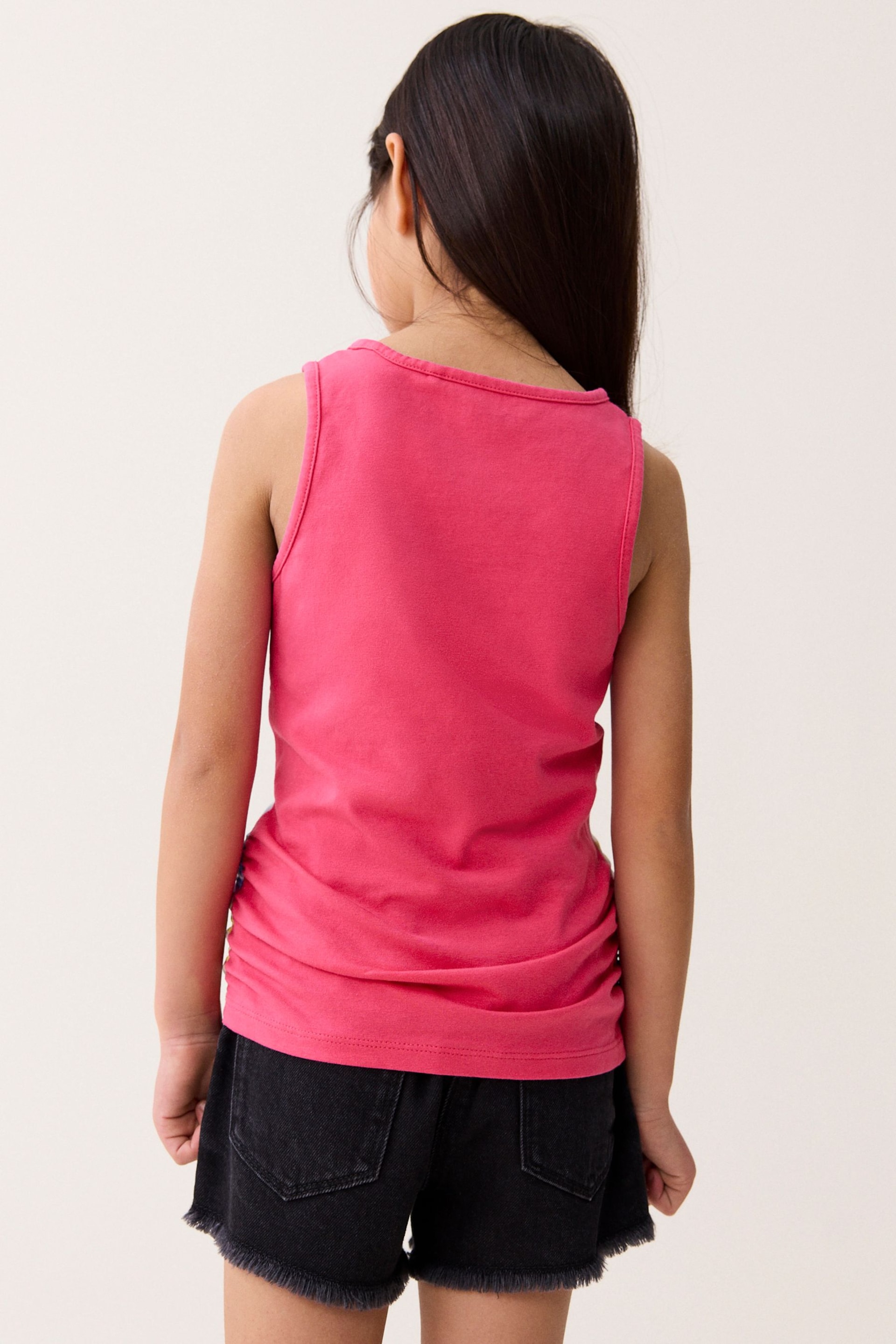 Pink/Blue Sequin Tie Dye Heart Vest (3-16yrs) - Image 2 of 4