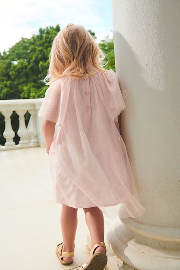 Pale Pink Sparkle Tulle Party Dress (3mths-10yrs)