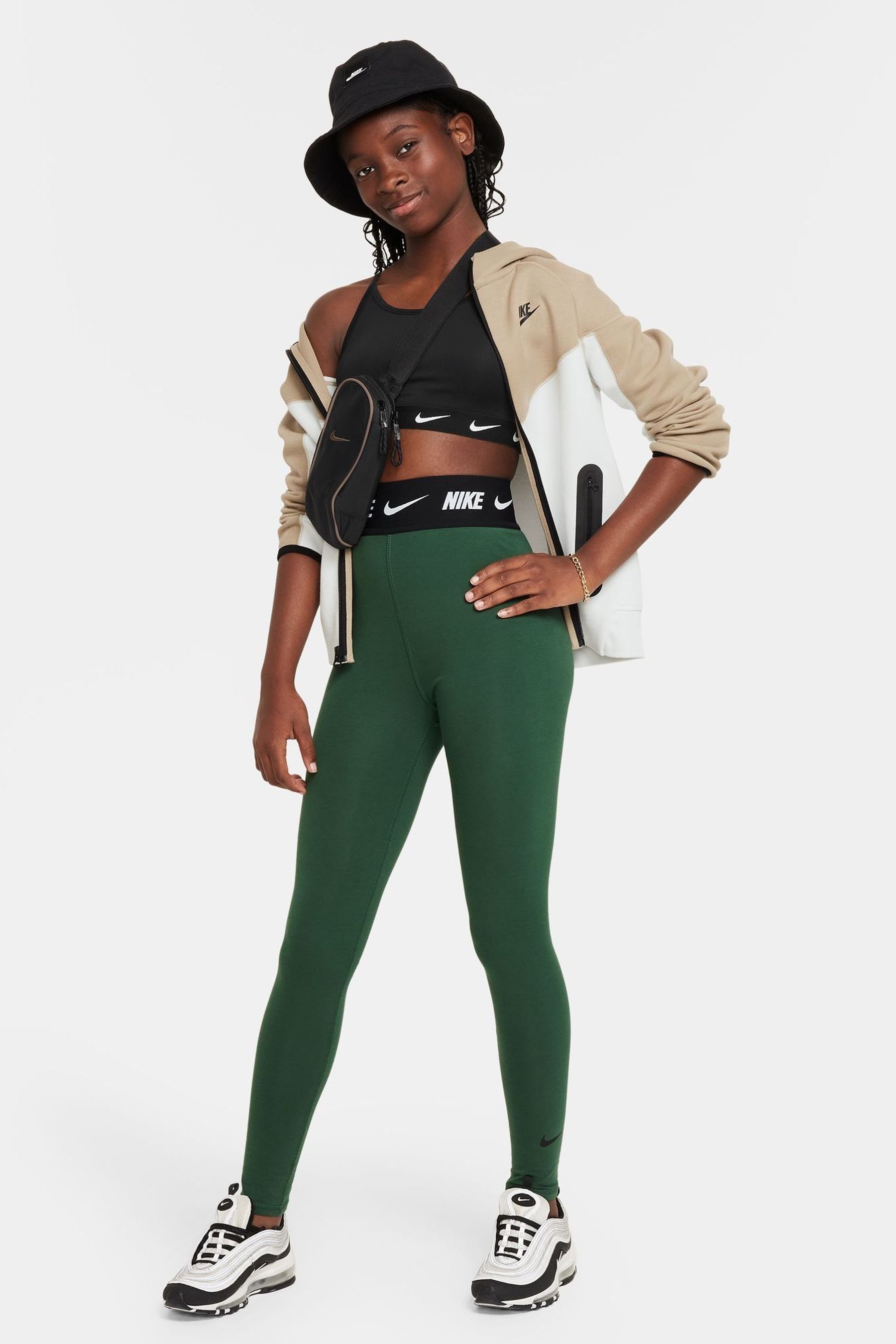Nike check tape best sale leggings