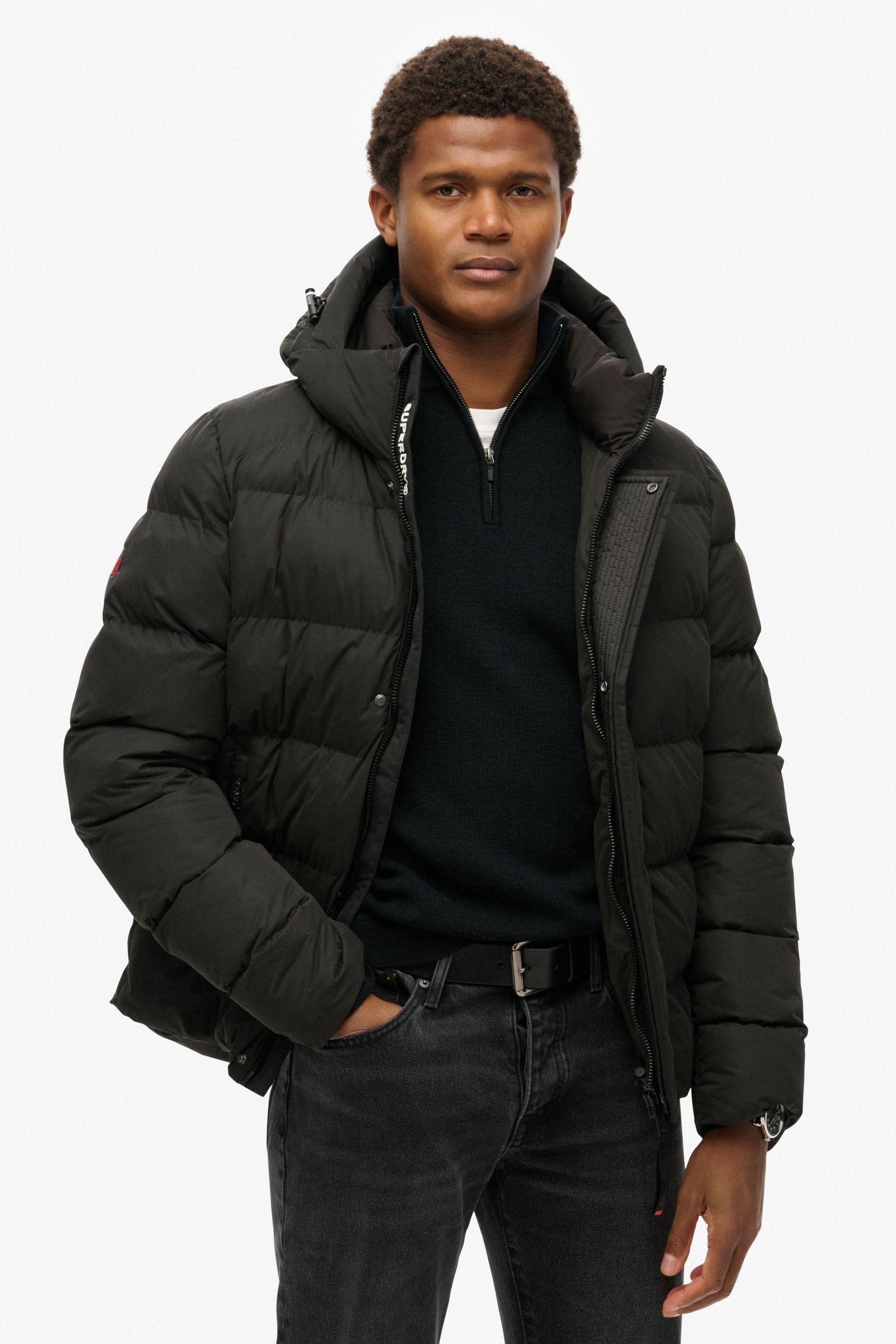 Superdry Microfibre Sport Puffer Jacket pure Black XL