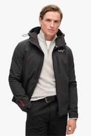 Superdry Black Hood Ripstop Softshell Trekker Jacket - Image 1 of 5