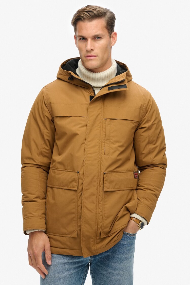 Superdry Brown Surplus Hooded Parka - Image 1 of 5