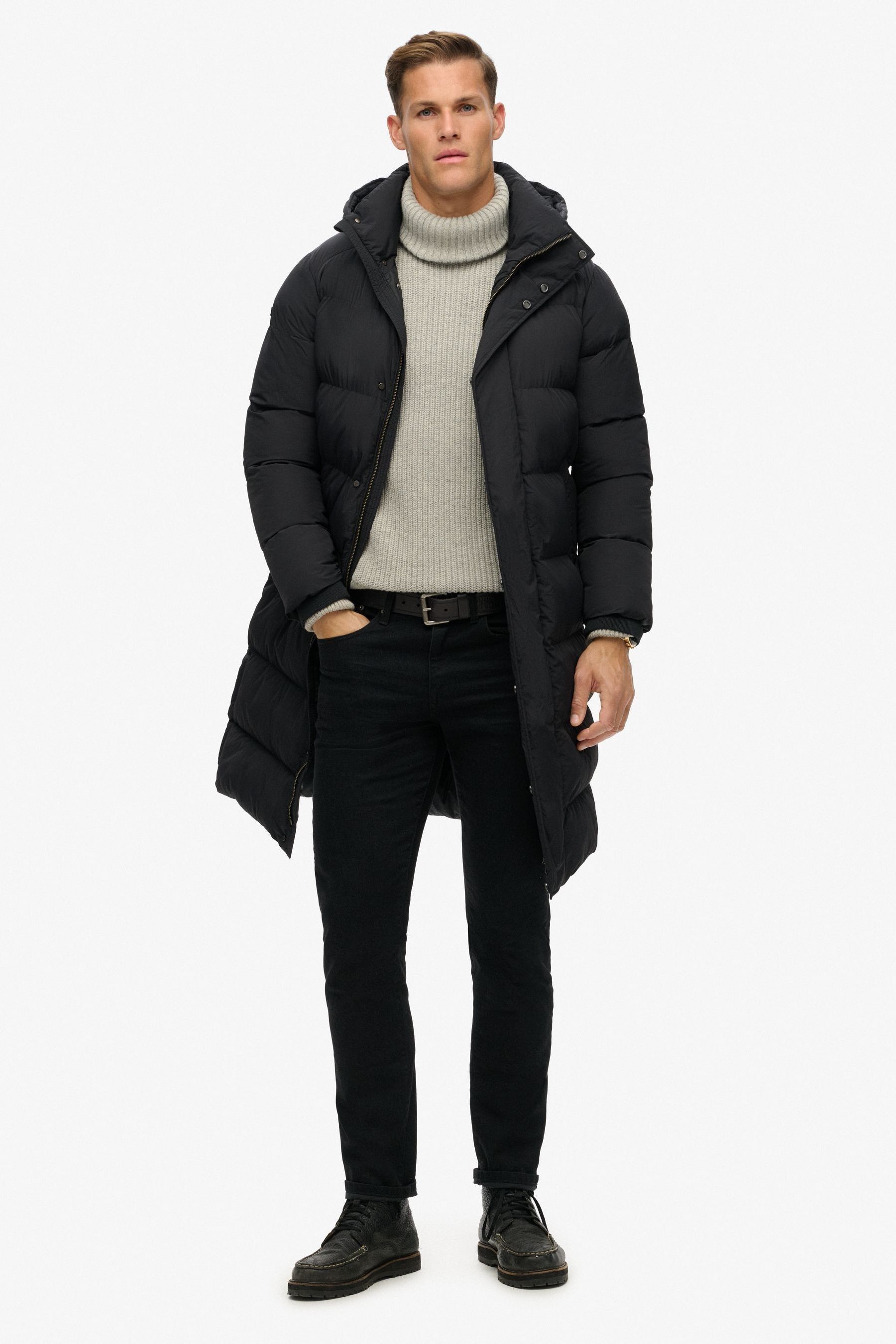 Superdry long padded coat online