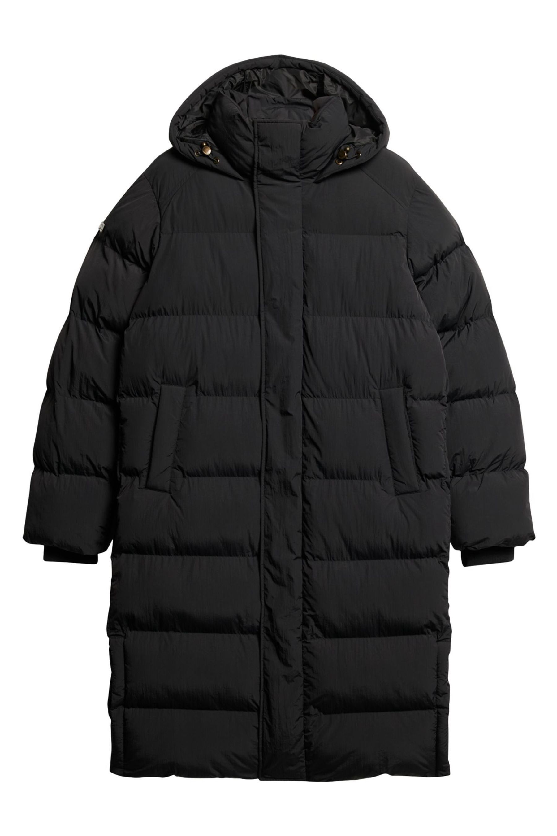 Buy Superdry Black Hooded Longline Puffer Coat from Next Canada