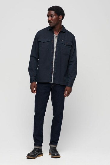 Superdry Blue Merchant Quilted Overshirt