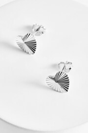 Sterling Silver Heart Stud Earrings - Image 3 of 3