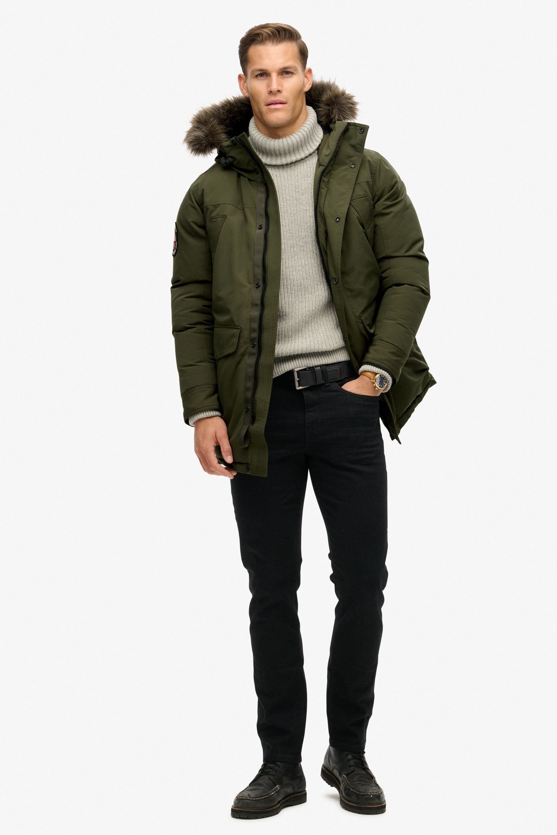 Buy Superdry Army Khaki Green Everest Faux Fur Parka Coat Jacket from Next Canada